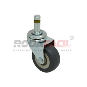 Rodaja giratoria de 2", rueda de hule termoplástico