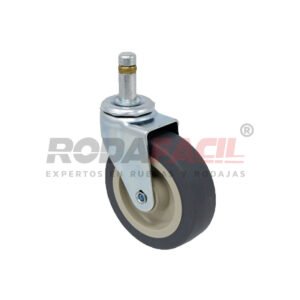 Rodaja giratoria de 3", rueda de hule termoplástico
