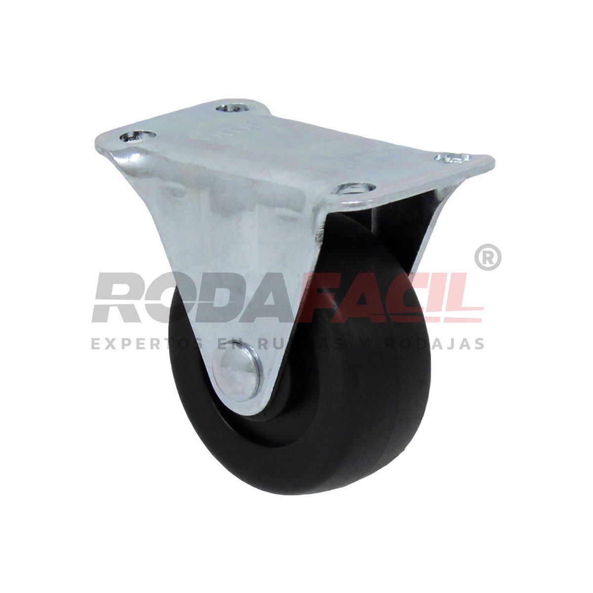 Rodaja fija de 2", rueda de plástico servicio ligero.