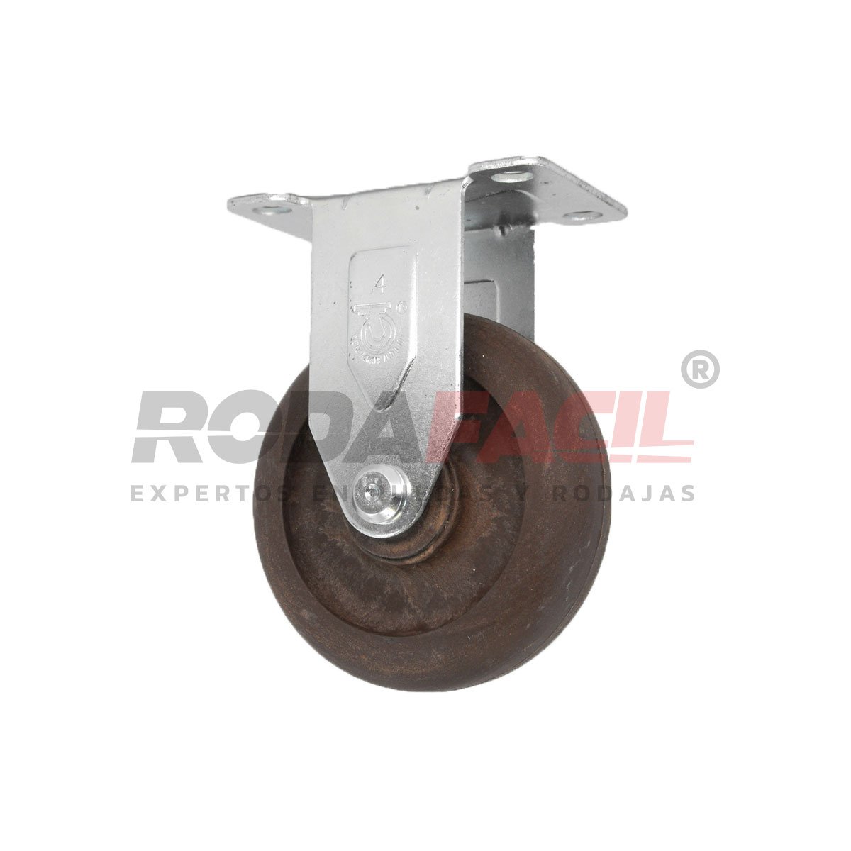Rodaja fija de 4", rueda brimstone servicio medio ligero