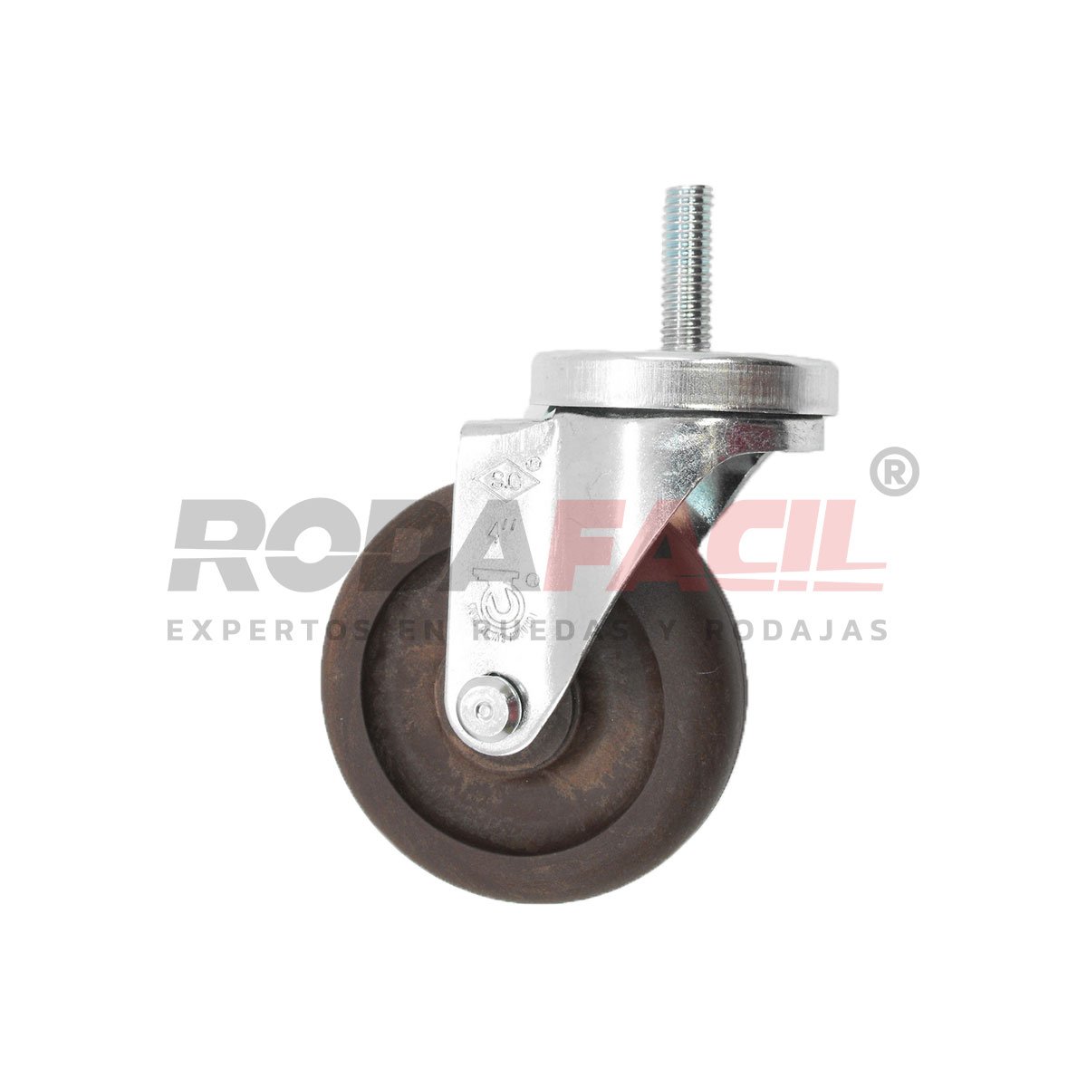 Rodaja giratoria de 4", rueda brimstone servicio medio ligero